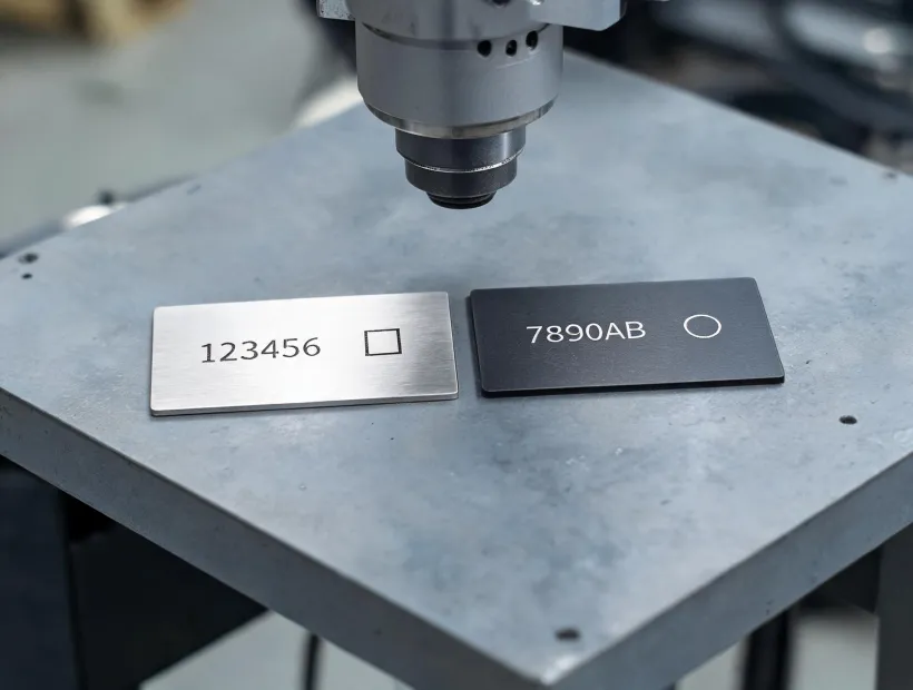 Fiber laser marked industrial identification tags
